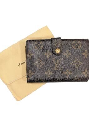 Louis Vuitton Portefeuille Viennois Kisslock Monogram Coated Canvas VTG Wallet